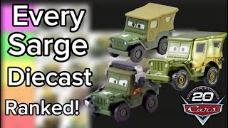 Every Sarge Mattel Diecast RANKED | Disney Cars 20th Anniversary 