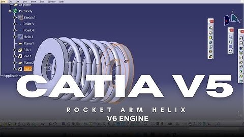 Rocker arm v6 helix engine Design in Catia V5: A Step-by-Step Tutorial #engineering  #catiav5