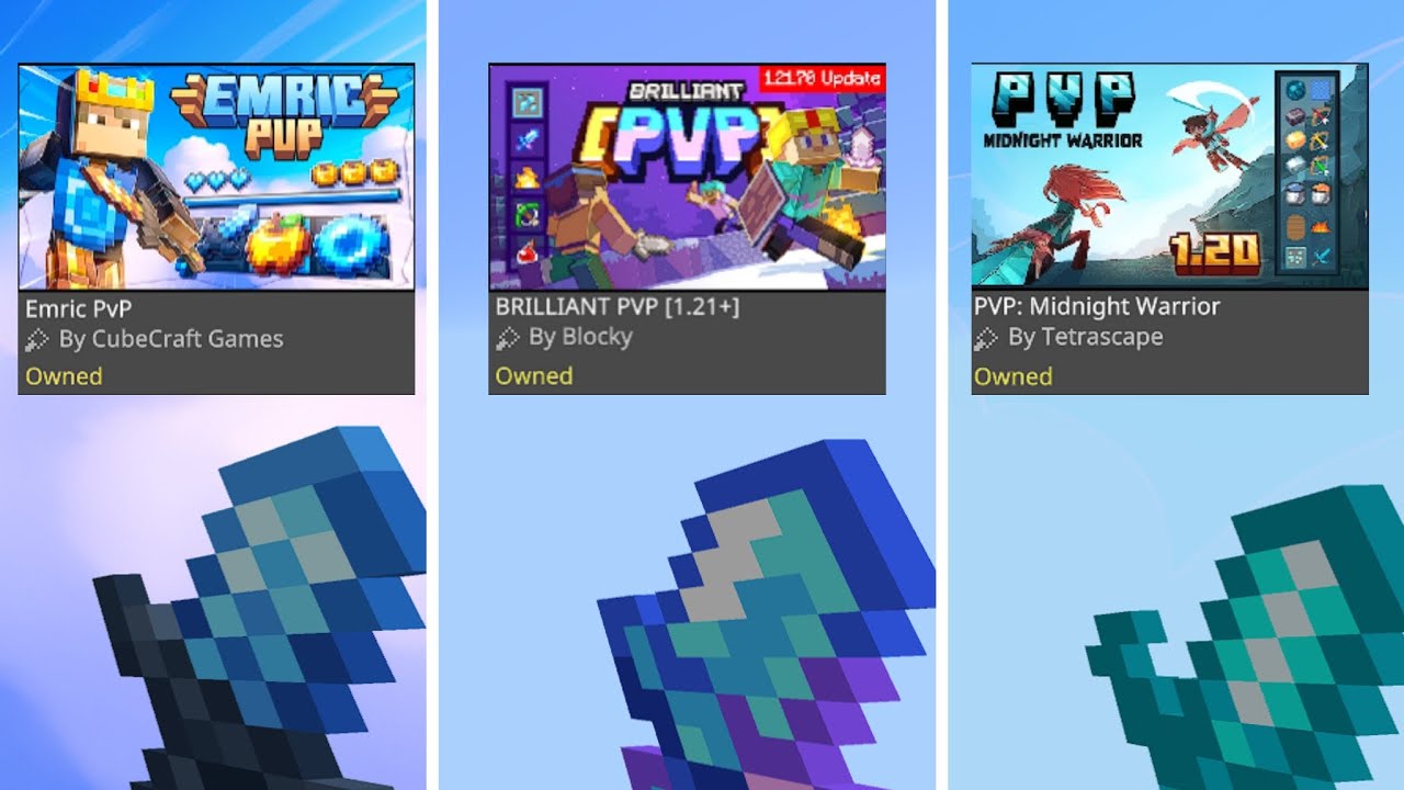 Top 3 BEST pvp texture packs for minecraft bedrock - YouTube
