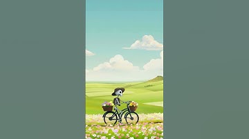 Ghibli studio a skeleton Riding bicycle #anime #shorts  #relaxing #shorts