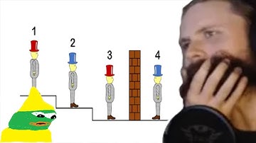 Forsen Reacts - Can You Solve The 4 Hats Logic Puzzle?