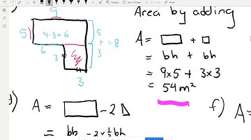 Year 8 Cambridge Ex 3C Q6, 9, 10 and 11 Areas of composite shapes