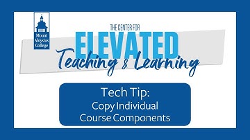 Tech Tip: Copy Individual Canvas Course Components
