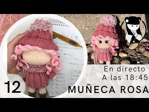 Muñeca rosa amigurumi tejida en directo 12 Muñeca rosa amigurumi tejida en directo 12