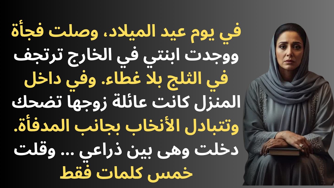 عثرت على ابنتي ترتجف في الثلج بينما كانت عائلة زوجها تحتفل بجانب المدفأة