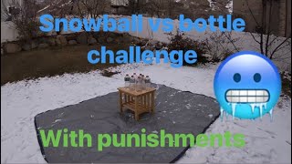 Snowball vs bottle challenge (with punishments) | Samuel Gates