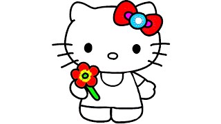 How to Draw Hello Kitty / Drawing and Coloring for Kids