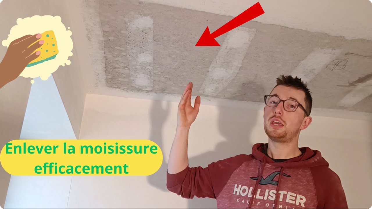 Comment enlever la moisissure ? explications ici sur mon plafond en