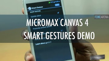 Micromax Canvas 4 A210 Smart Gestures Demo
