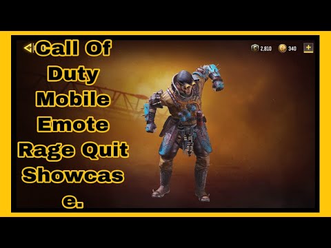 Call Of Duty Mobile Rage Quit Emote Showcase. - YouTube