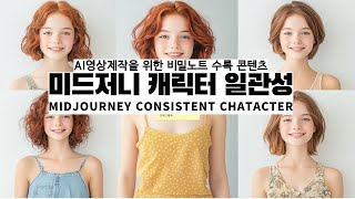 미드저니(midjourney) 캐릭터 일관성 가이드.1- AI영상제작 비밀노트 콘텐츠 수록