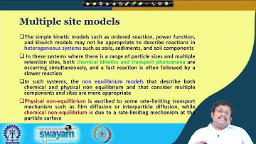 Lecture 30: Kinetics of Soil Chemical Processes (Contd.) #CH28SP #swayamprabha