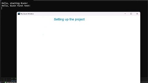 GLwin [1] First time setting up a static library, Learning C++