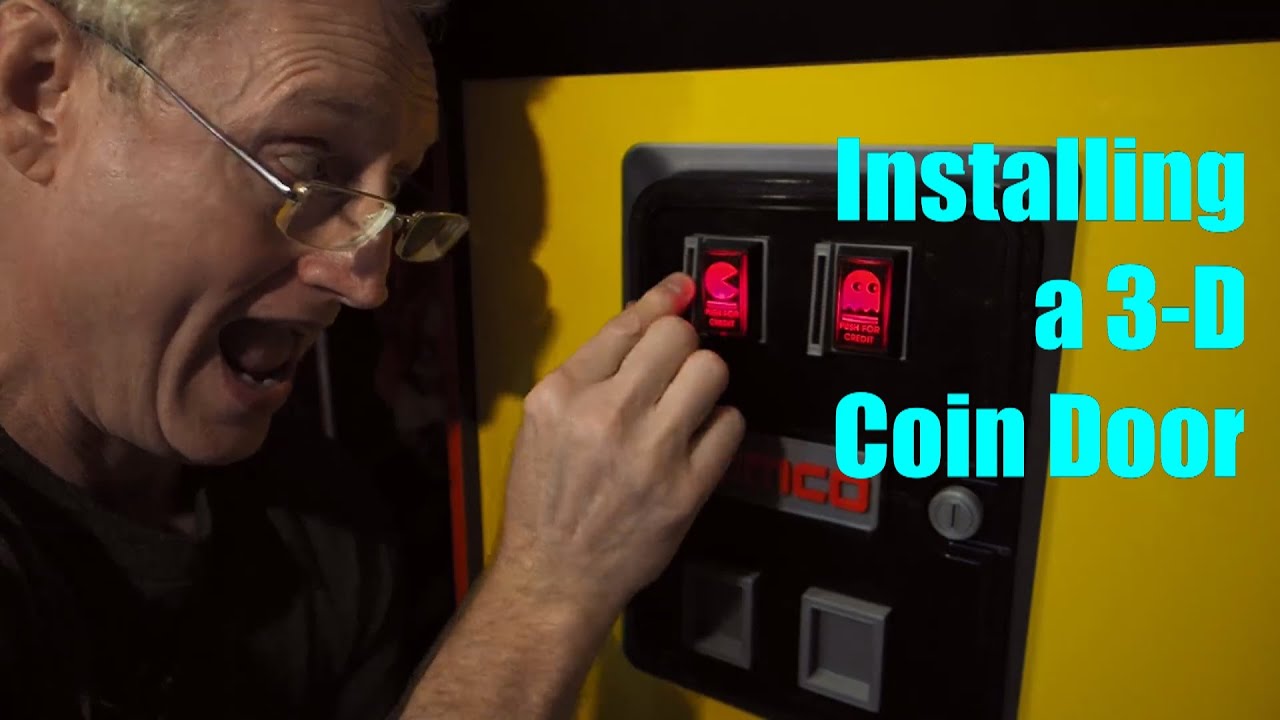 Arcade1up - installing a light up 3-D coin door on a PAC-MAN machine (step-by-step instruction)