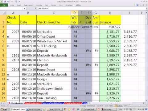 Excel and Open Office Check Register Excel and Open Office Check Register