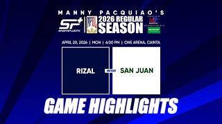 San Juan Knights Vs. Rizal Xentro Mall Den Coolers - Game Highlights