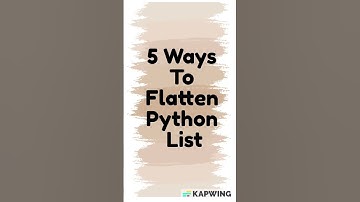 5 ways to flatten #python list | #shorts #viral