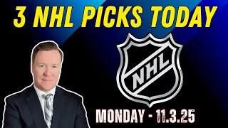 Monday 3 NHL Betting Picks l 11/3/25 l Vernon’s Best NHL Bets, Expert Picks and Predictions