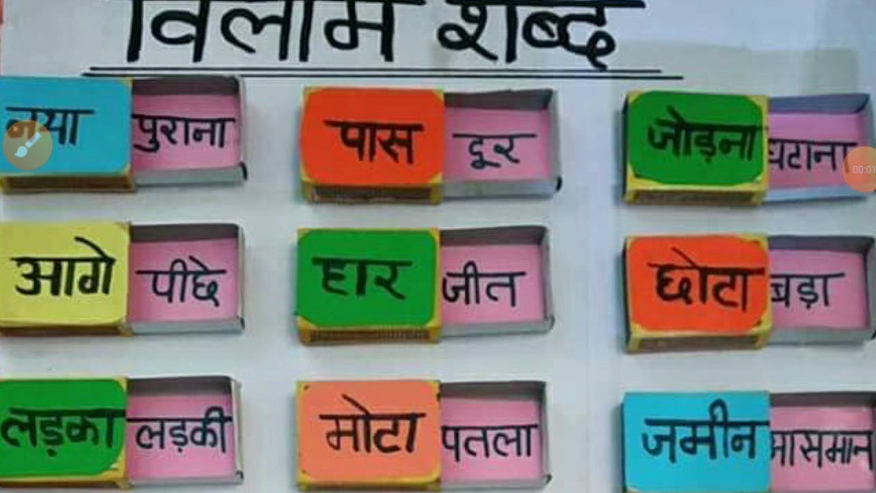 VILOM SHABD /विलोम शब्द YouTube