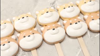 🐾미니오븐으로 시바견 캐릭터 머랭쿠키 만들기 Making Shiba Character Meringue Cookies with Mini-oven