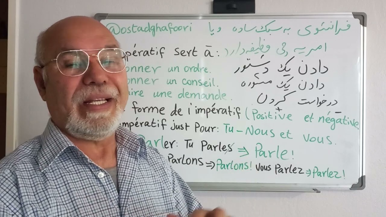 L'impératif: Tu - Nous - Vous. COURS DE FRANÇAIS A1-A2. 