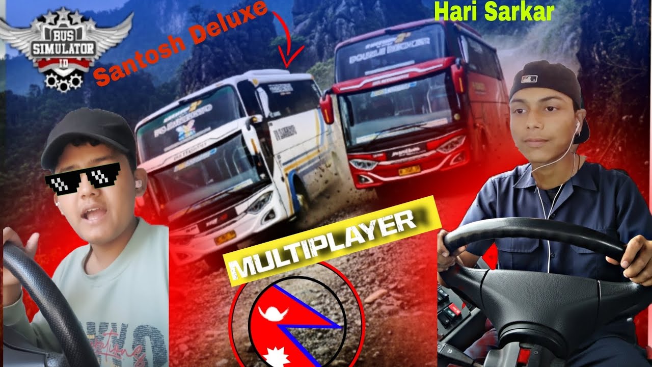 Bussid Gameplay with my friend Santosh 🔥🚌@sarojdangi431 