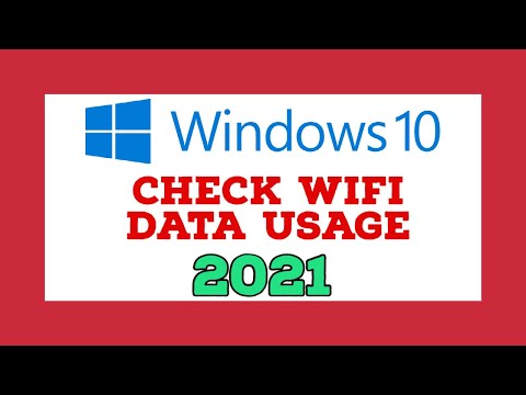 How To Check Data Usage Of Wifi In Windows 10 | Window 10 Wifi Data Usage 2021