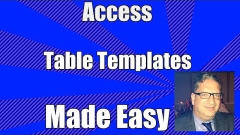 Access table templates - How to use the built-in table templates in Access 2007 2010 2013 2016