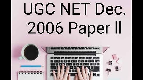 UGC NET English Paper II Dec - 2006