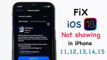 Why iOS 18 Update not showing in iPhone || Fix iOS 18 Beta not showing on iPhone