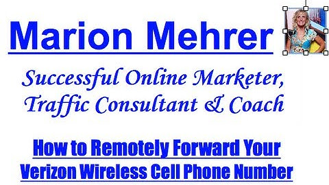 How to forward a verizon cell phone to another number