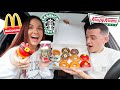 TRYING NEW CHRISTMAS ITEMS FROM FAST FOOD RESTAURANTS!!