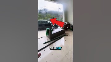 Kaca 10cm pecah terkena angin⁉️ #faktamenarik