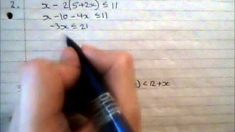 Solving Linear Inequalities