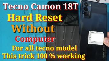 Tecno Camon 18T Hard Reset | Tecno Camon 18T Password Unlock || Tecno Camon Camon 18T Pattern Unlock