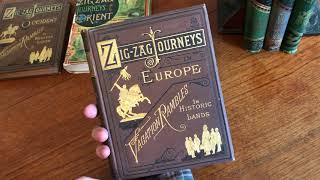 Decorative juvenile books 1880 era Zig-Zag lot x 6 Knox Asia Ceylon Travellers