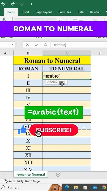 roman-to-number-in-excel-roman-to-integer-excel-shorts-microsoft