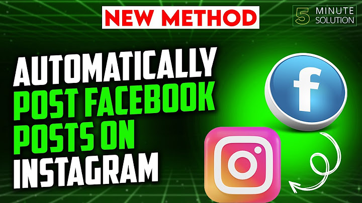 How to automatically share facebook posts to instagram