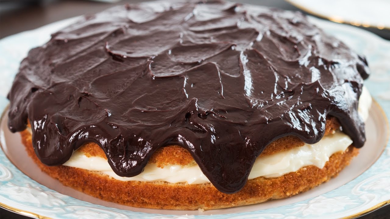 Boston Cream Pie Recipe - Boston Cream Cake | Home Cooking Adventure