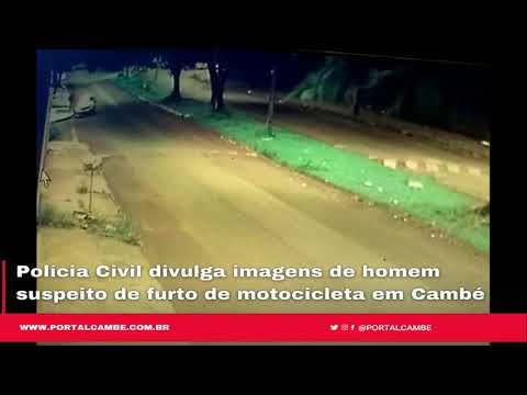 Policia Civil Divulga imagens de homem suspeito de furtar uma motocicleta em Cambé