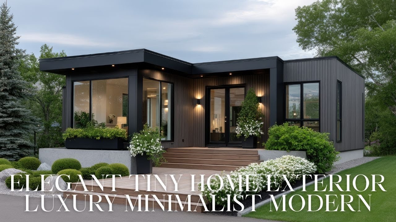 Elegant Tiny Home Exterior | Luxury Minimalist Modern House Tour - YouTube