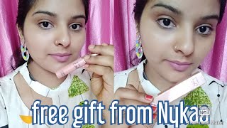 #Free Lipstick from Nykaa. Lakme 9 to 5 Weightless matte mouse  lip & check color honest review .