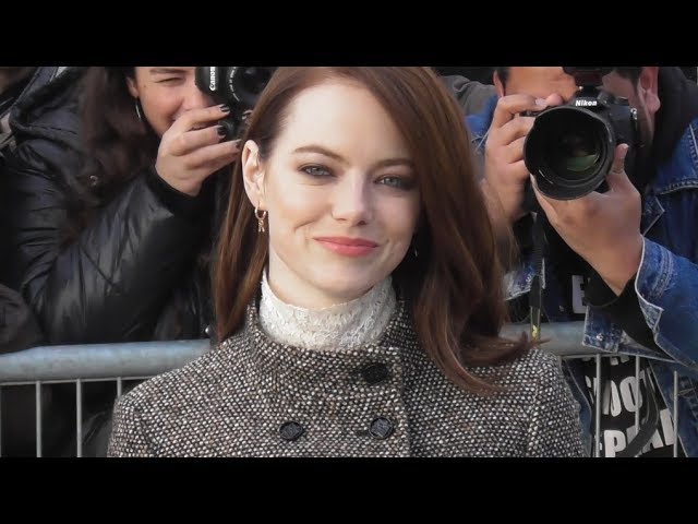 Emma Stone attends the Louis Vuitton show during Paris Fashion Week F/W 2019/20  in