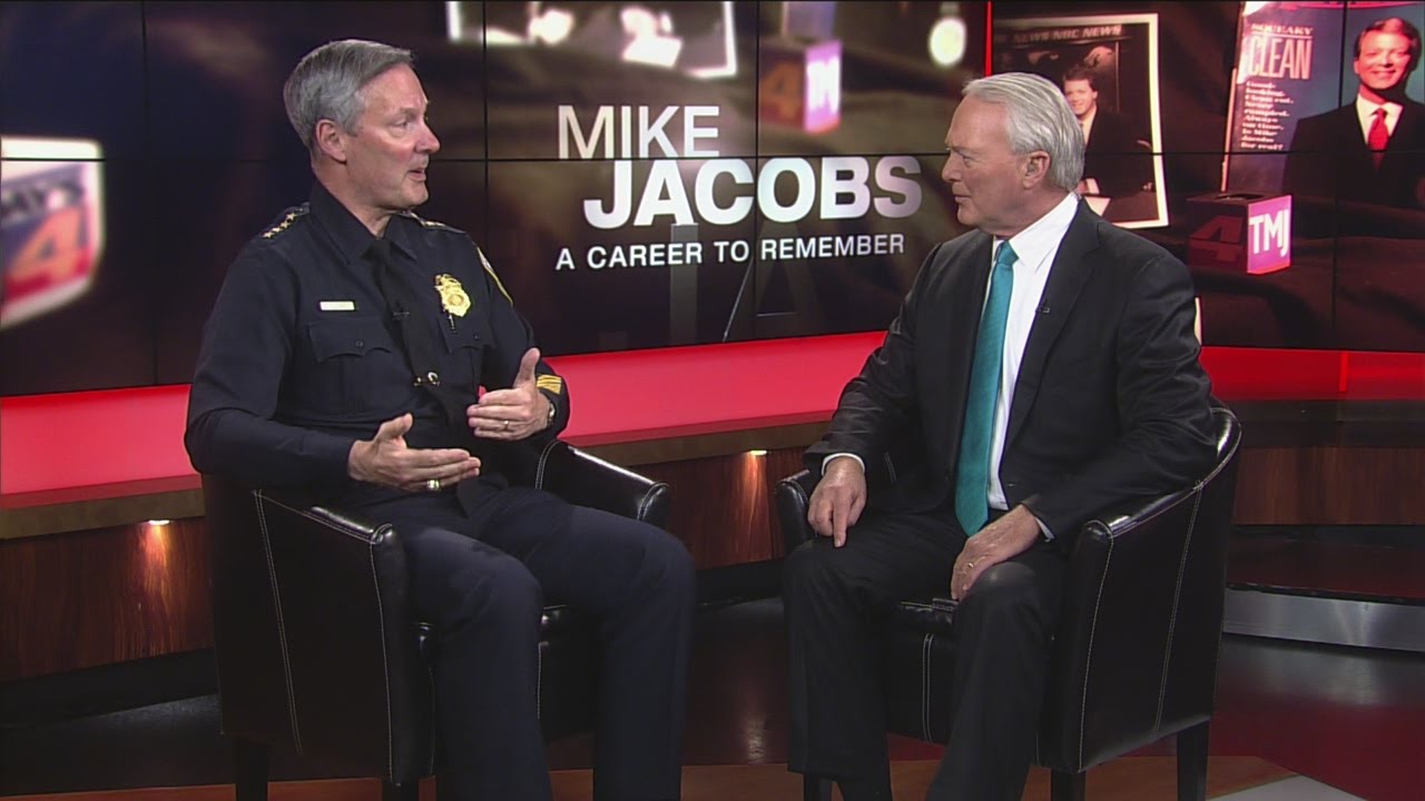 Milwaukee Police Chief Ed Flynn talks with Mike Jacobs