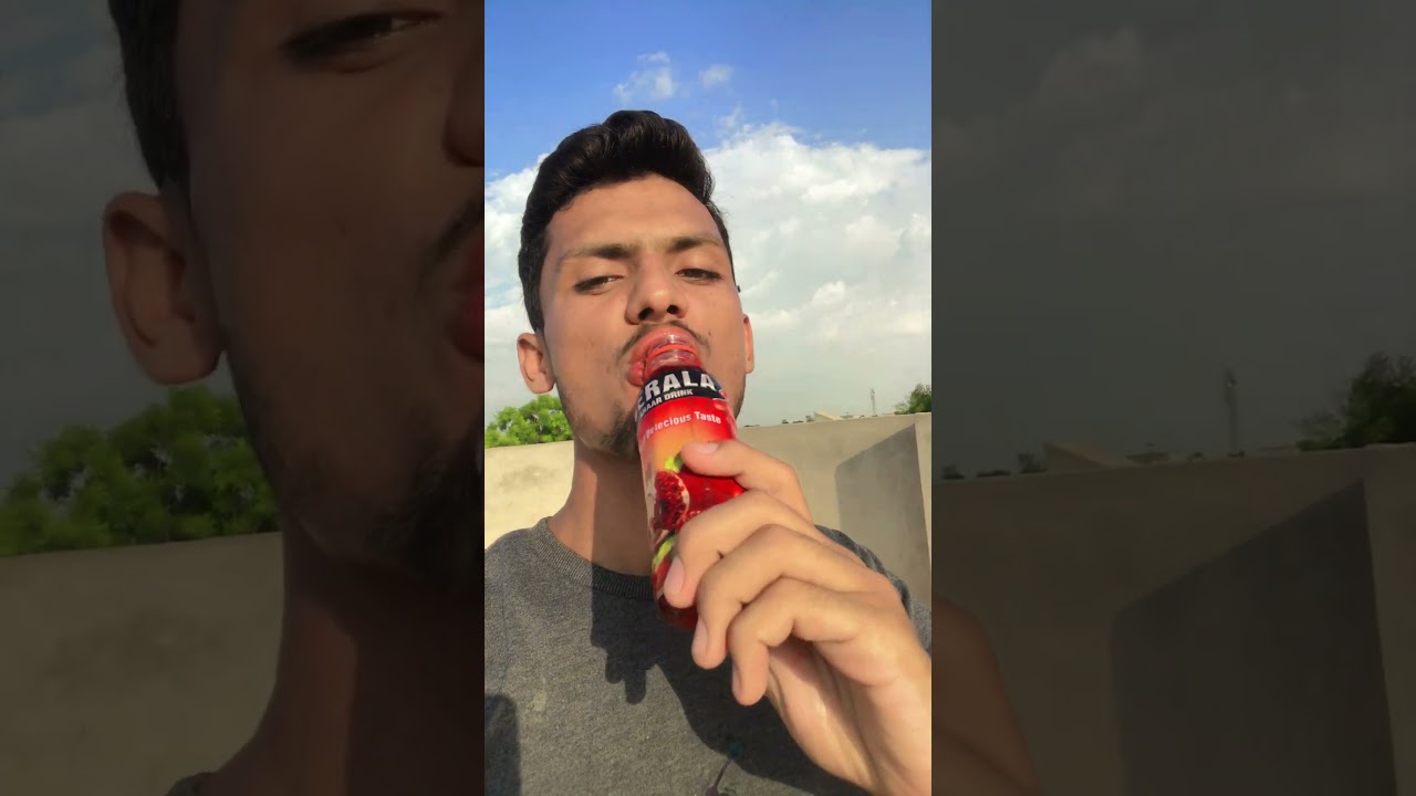 1 Sip red juice - full bottle gone!😱 