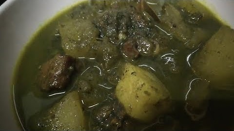 Dohsniang nei iong bad pathaw iwbih || Pork with black sesame seeds and pumpkins/ash gourd