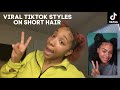 Testing VIRAL TikTok Hairstyles on SHORT Natural Hair!!!