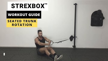 Seated Trunk Rotation STREXBOX Tower | Eccentric training | Flywheel devices | Strength training