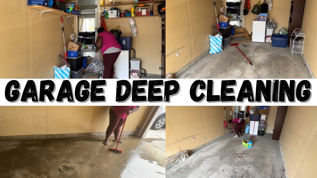 DEEP CLEAN WITH ME GARAGE CLEANING// SPEED CLEANING MOTIVATION // DUSTY GARAGE SPRING CLEANING