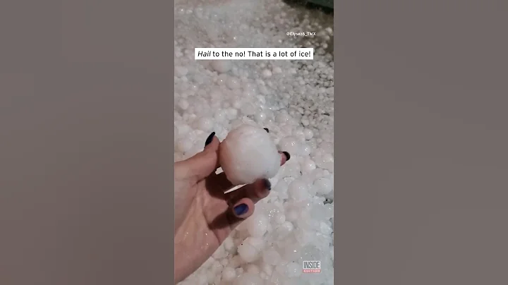Heavy Hail Storm Leaves Huge Ice Balls #shorts
